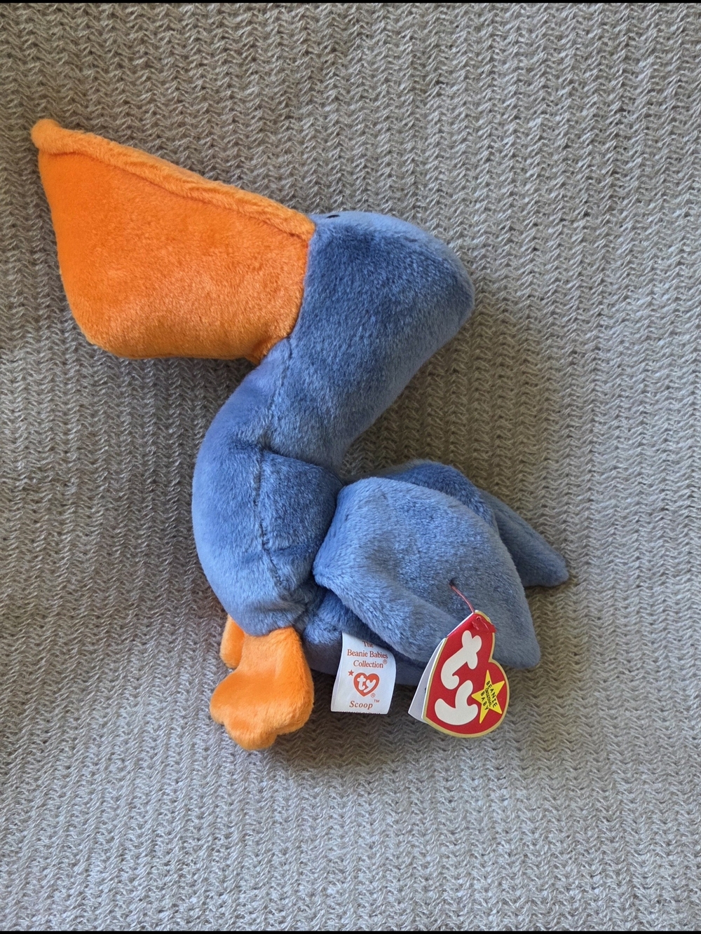 Ty Beanie Baby Scoop Plush Pelican - Retired